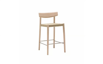 SMART BQ0644 / BQ0658 - High beech stool with back by Andreu World - view 3